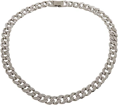 Urban Classics Unisex TB2957-Heavy Necklace with Stones Smart-Armband, Silver, one Size von Urban Classics