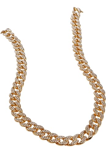 Urban Classics Unisex Heavy Necklace With Stones Kragenknopf, Gold (Gold 00109), (Herstellergröße: One Size) von Urban Classics