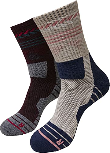 Urban Classics Unisex TB3742-Hiking Performance 2-Pack Socken, Blue/Grey, 47-50 von Urban Classics