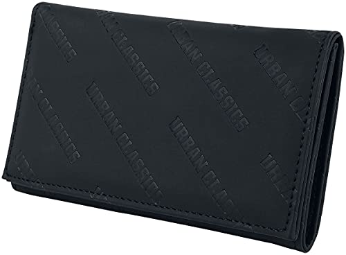 Urban Classics Unisex TB4028-Synthetic Leather Allover Logo Wallet Reisezubehör-Brieftasche, Black von Urban Classics