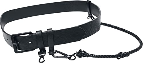 Urban Classics Unisex Imitation Leather Belt with Key Chain Gürtel, Black, L/XL von Urban Classics