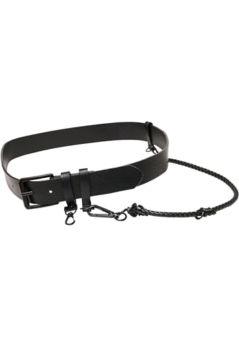 Urban Classics Unisex TB4638-Imitation Leather Belt with Key Chain Gürtel, Black, S/M von Urban Classics