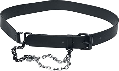 Urban Classics Unisex Imitation Leather Belt with Metal Chain Gürtel, Black, L/XL von Urban Classics