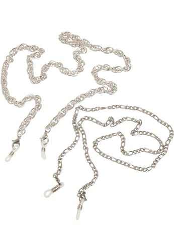 Urban Classics Unisex Kette Multifuntional Metalchain 2-Pack, Farbe silver, Größe one size Urban Classics Unisex Kette Multifuntional Metalchain 2-Pack, Farbe silver, Größe one size von Urban Classics