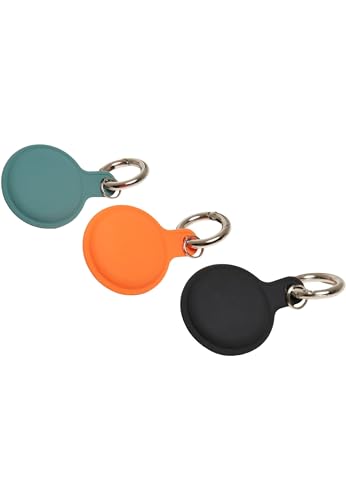 Urban Classics Air Tag Hüllen mit Schlüsselanhänger, Key Finder Case 3-Pack, black/orange/darkmint von Urban Classics