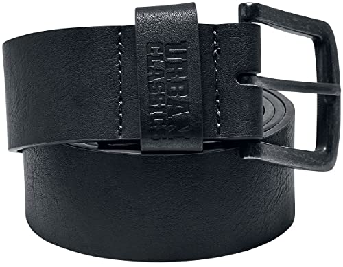 Urban Classics Unisex Leather Imitation Belt Gürtel, Darkgrey, L (120 cm Länge) von Urban Classics