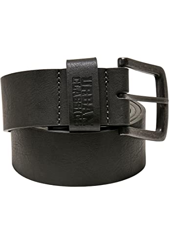 Urban Classics Unisex Leather Imitation Belt Gürtel, Darkgrey, M (110 cm Länge) von Urban Classics