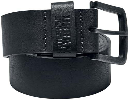 Urban Classics Unisex Leather Imitation Belt Gürtel, Darkgrey, S (100 cm Länge) von Urban Classics