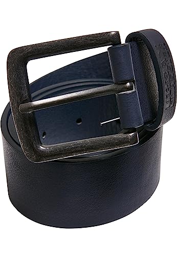 Urban Classics Unisex Leather Imitation Belt Gürtel, Navy, L von Urban Classics