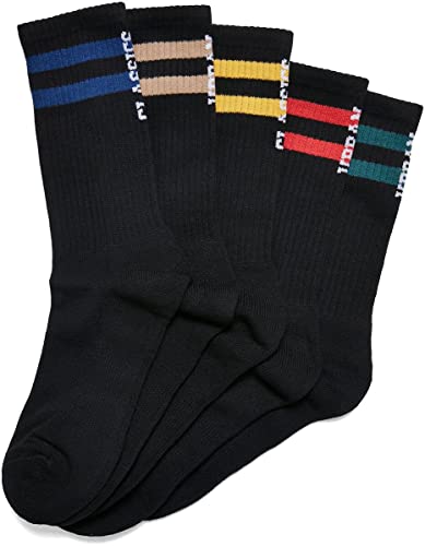 Urban Classics Unisex TB4821-Logo 5-Pack Socken, Black, 35-38 von Urban Classics