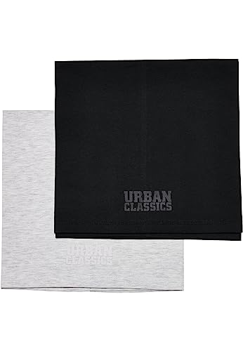 Urban Classics Unisex Logo Tube Scarf 2-Pack Schal, Black/lightgrey, one Size von Urban Classics