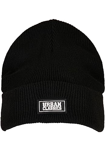 Urban Classics Plain Stitch Recycled Yarn Beanie Black one Size von Urban Classics
