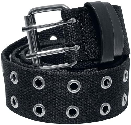 Urban Classics Unisex Polyester Eyelet Belt, Black/Silver, L/XL von Urban Classics