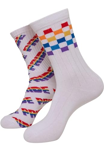 Urban Classics Unisex TB3606-Pride Racing 2-Pack Socken, Multicolor, 47-50 von Urban Classics