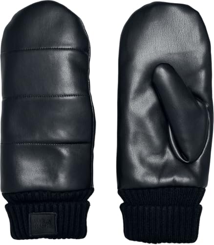 Urban Classics Unisex TB4570-Puffer Imitation Leather Gloves Handschuhe, Black, L/XL von Urban Classics