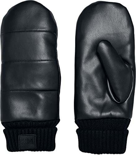 Urban Classics Unisex TB4570-Puffer Imitation Leather Gloves Handschuhe, Black, L/XL von Urban Classics