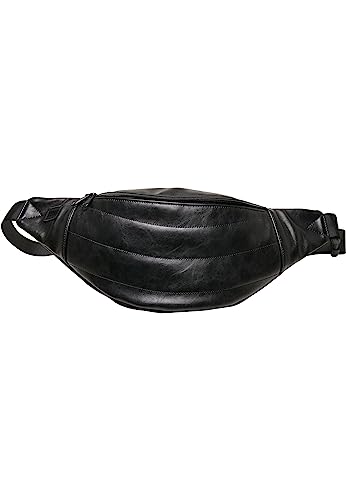 Urban Classics Unisex Puffer Imitation Leather Shoulder Bag Tasche, Black, one Size von Urban Classics