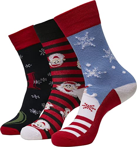 Urban Classics Unisex TB4647-Santa Ho Christmas 3-Pack Socken, Multicolor, 35-38 von Urban Classics