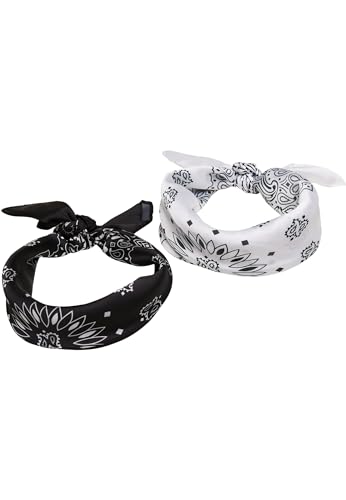 Urban Classics Unisex Satijnen 2-pack Bandana, Black/White, Einheitsgr e EU von Urban Classics