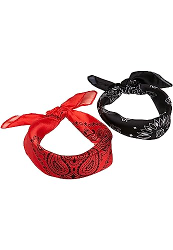 Urban Classics Unisex Bandana, Schwarz/Rot, Einheitsgröße von Urban Classics