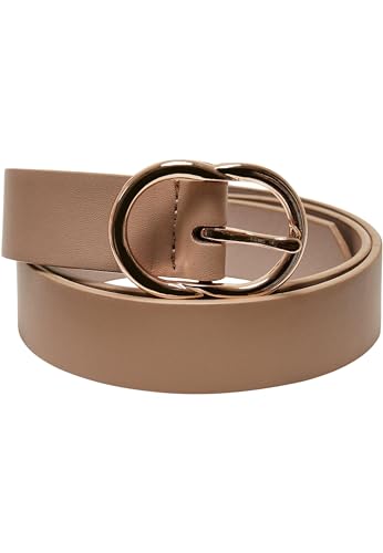 Urban Classics Unisex TB5212-Small Ring Buckle Belt Gürtel, beige/Gold, L von Urban Classics