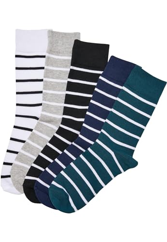 Urban Classics Unisex TB5665-Small Stripes 5-Pack Socks, wintercolor, 35-38 von Urban Classics