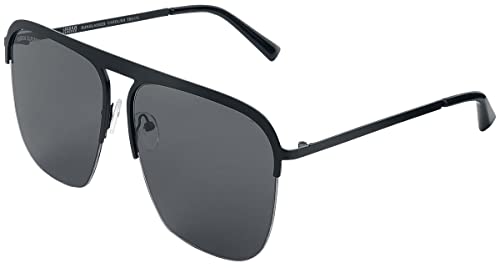 Urban Classics Unisex Sonnenbrille Sunglasses Carolina für Männer und Frauen, Brille mit Schutzhülle, black/black, one size von Urban Classics