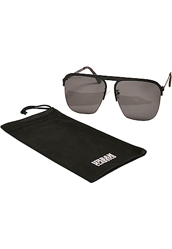 Urban Classics Unisex Sonnenbrille Sunglasses Carolina für Männer und Frauen, Brille mit Schutzhülle, black/black, one size von Urban Classics