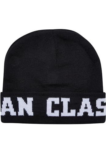 Urban Classics Unisex Strickmütze Logo Jaquard Beanie Black one Size von Urban Classics