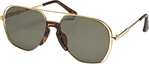 Urban Classics Unisex Sunglasses Karphatos with Chain Sonnenbrille, Gold, one Size von Urban Classics