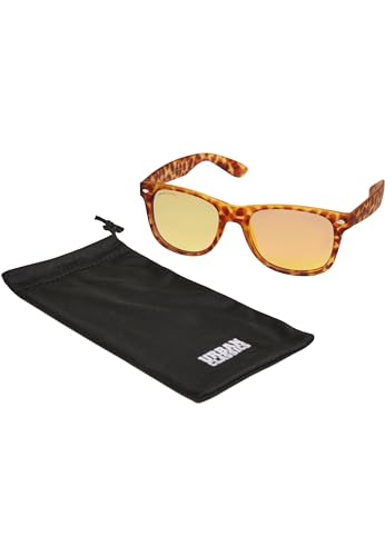 Urban Classics Unisex Sunglasses Likoma Mirror UC Sonnenbrille, Brown Leo/orange, one Size von Urban Classics