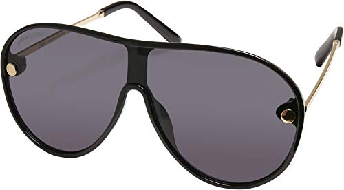 Urban Classics Unisex Sonnenbrille mit UV 400 Schutz für Männer und Frauen, Sunglasses Naxos, black/gold, one size von Urban Classics