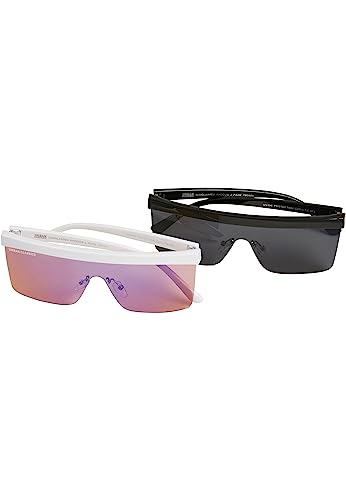 Urban Classics Unisex Sunglasses Rhodos 2-Pack Sonnenbrille, Black/White, one Size von Urban Classics