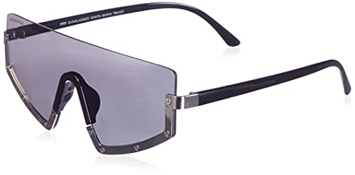 Urban Classics Unisex Sunglasses Santa Maria Sonnenbrille, Black/Silver, one Size von Urban Classics