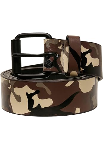 Urban Classics Unisex Synthetic Leather Camo Belt Gürtel, browncamo, L/XL von Urban Classics