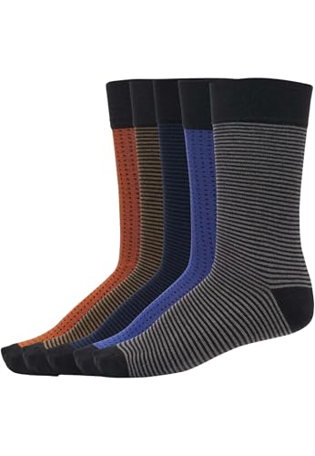 Urban Classics Stripes and Dots Socks 5-Pack multicolor 47-50 von Urban Classics