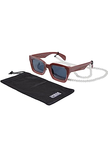 Urban Classics Unisex Sunglasses Poros With Chain terracotta, one size Urban Classics Unisex Sunglasses Poros With Chain terracotta, one size von Urban Classics