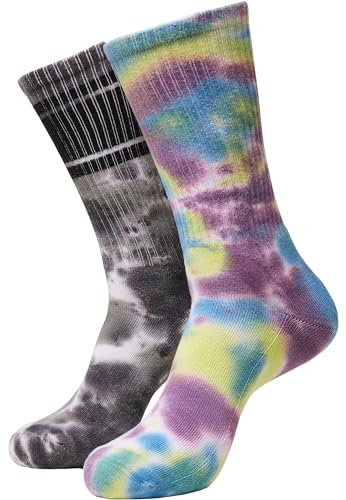 Urban Classics Unisex Tie Dye 2-Pack Socken, Multicolor, 35-38 von Urban Classics