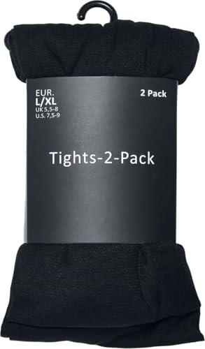 Urban Classics Unisex Tights 2-pack Strumpfhose, Schwarz, L-XL EU von Urban Classics