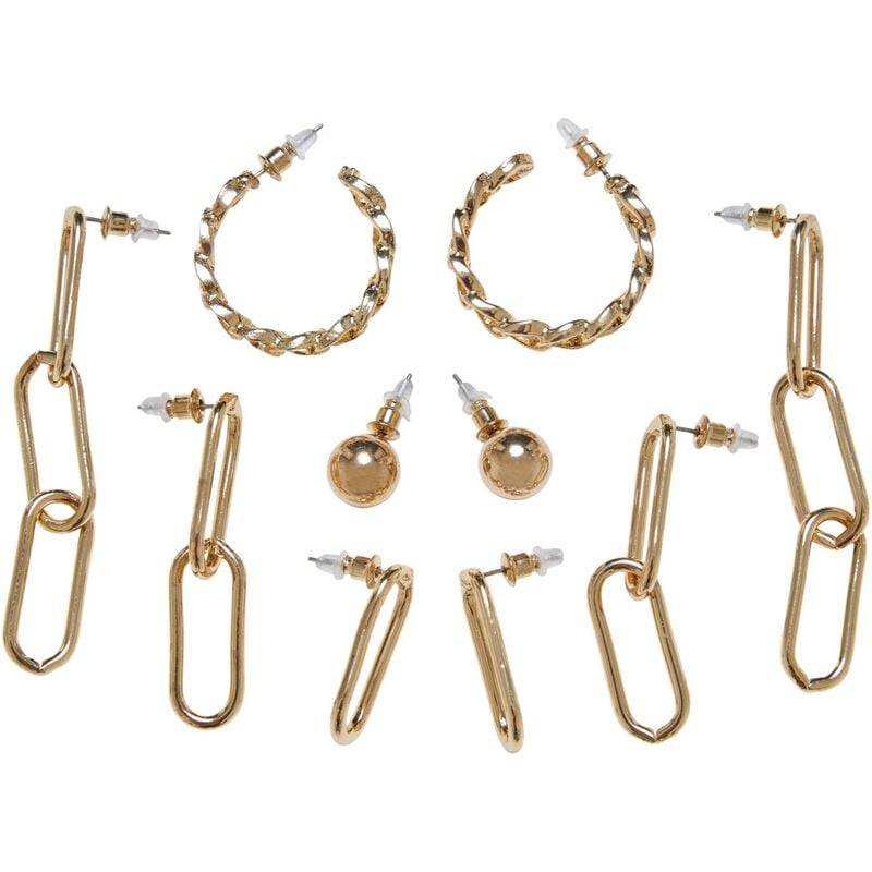 Urban Classics Various Chain Earring 5-Pack Ohrring goldfarben von Urban Classics