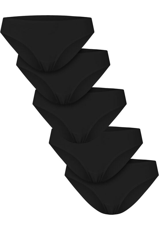 Urban Classics Wäsche-Set - Ladies Basic Cotton Slip 5-Pack - S bis XL - für Damen - Größe S - schwarz von Urban Classics