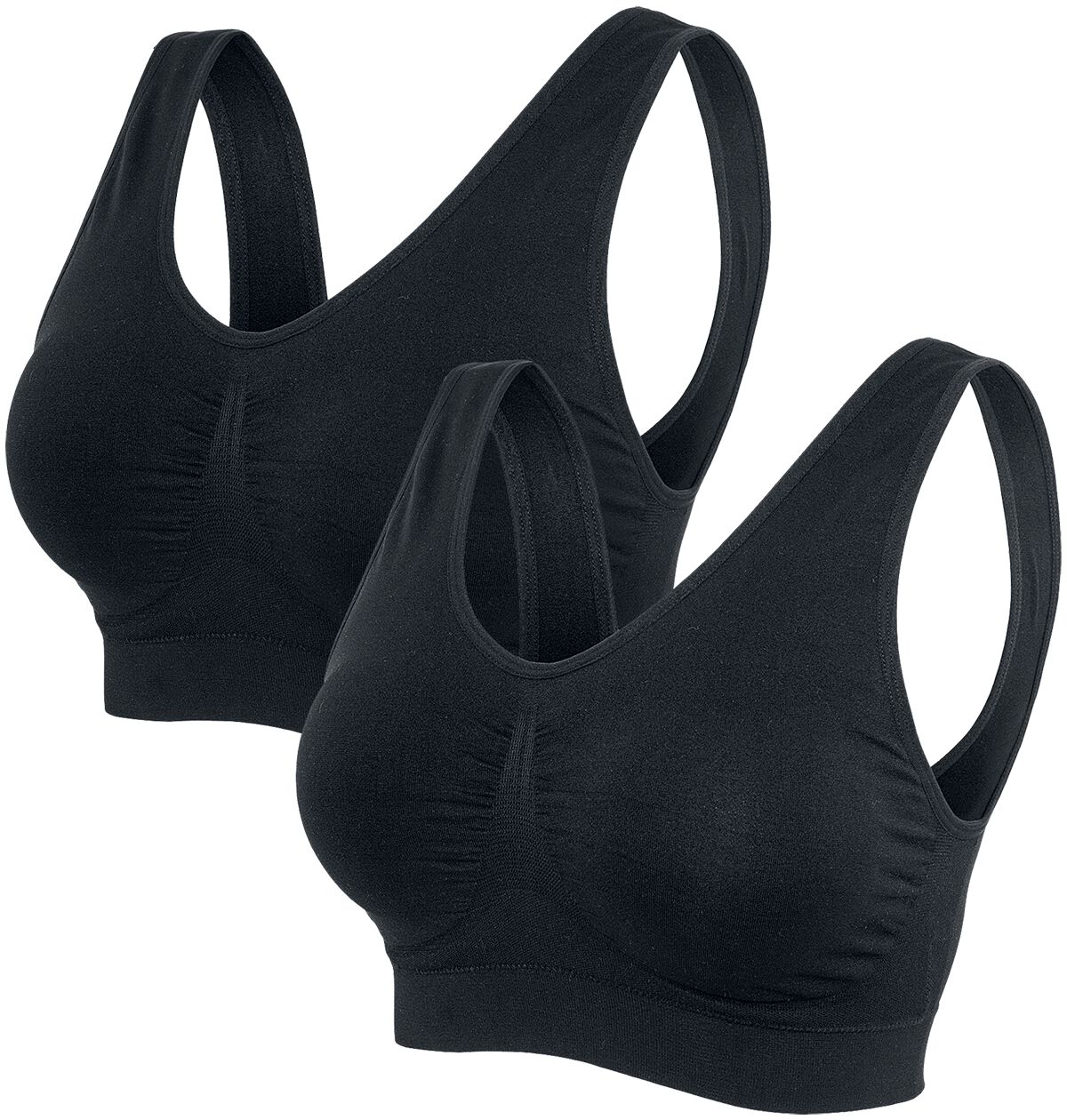 Urban Classics Wäsche-Set - Ladies Pads Sport Bra - XS bis L - für Damen - Größe L - schwarz von Urban Classics