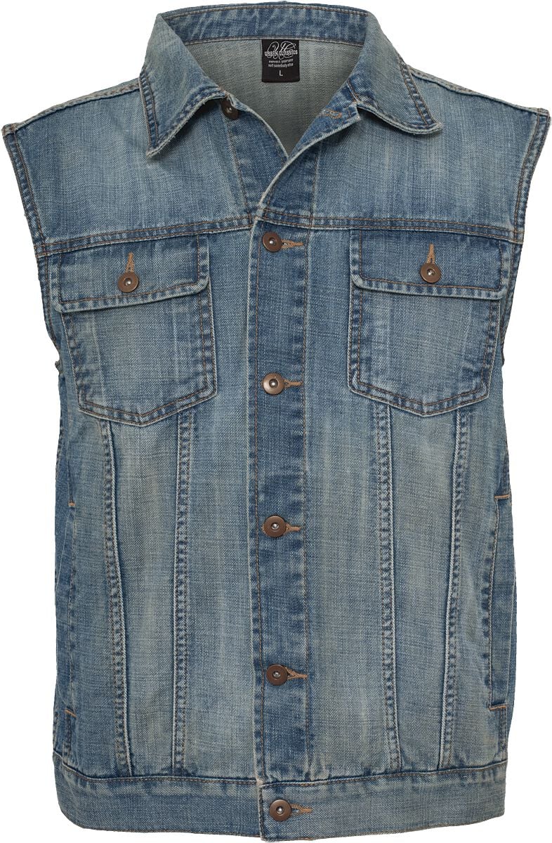 Urban Classics Weste - Denim Vest - S bis 5XL - für Männer - Größe XL - hellblau Urban Classics Weste - Denim Vest - S bis 5XL - für Männer - Größe XL - hellblau von Urban Classics