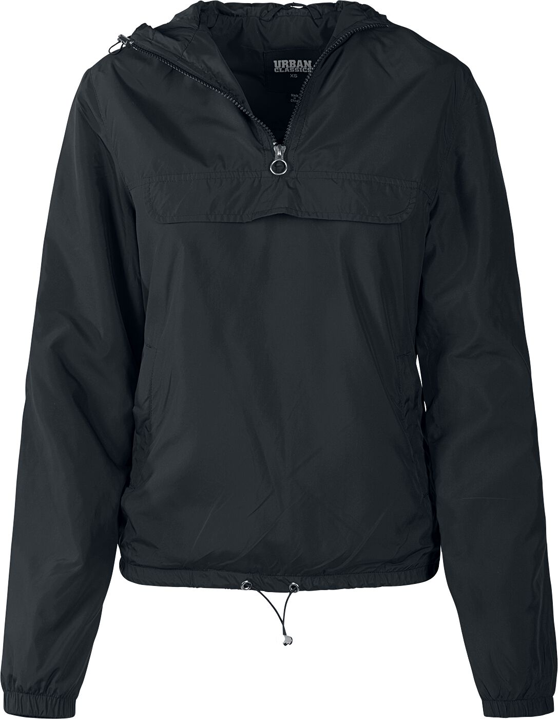 Urban Classics Windbreaker - Ladies Basic Windrunner - XS bis 5XL - für Damen - Größe 5XL - schwarz von Urban Classics