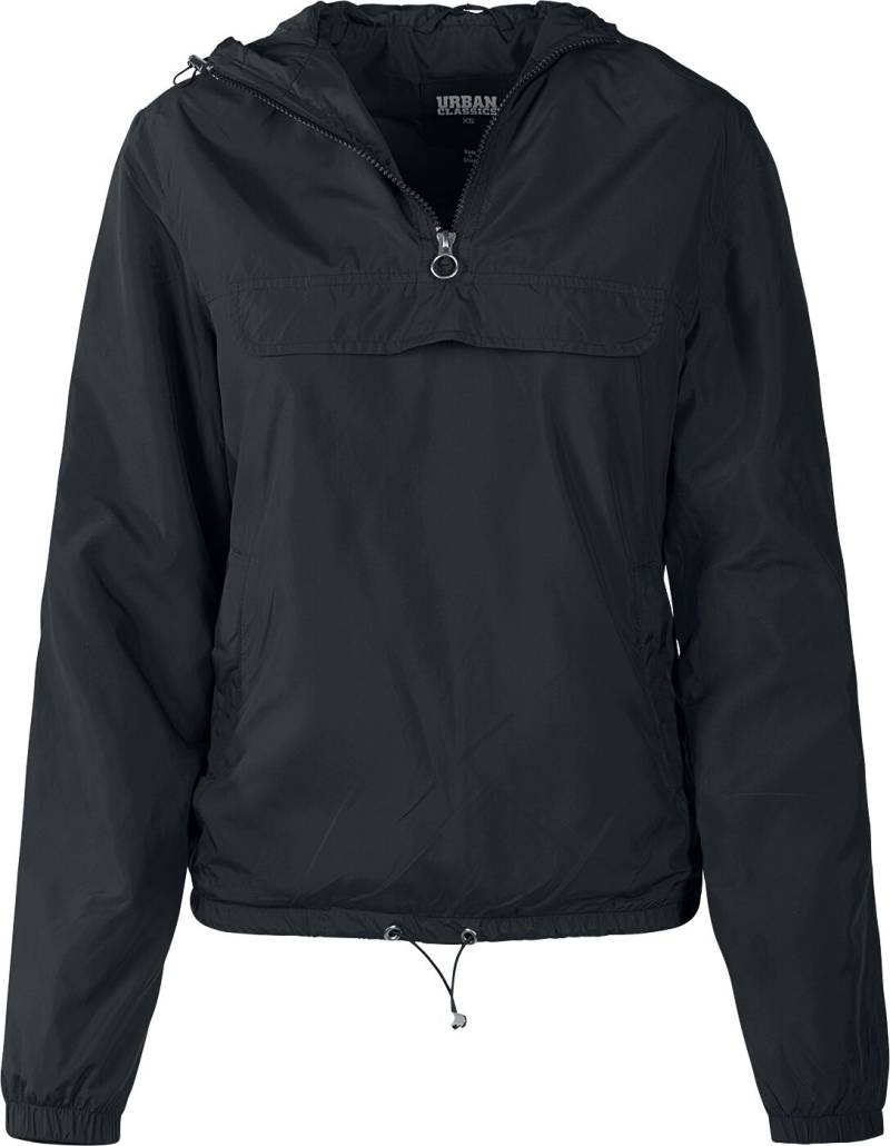 Urban Classics Windbreaker - Ladies Basic Windrunner - XS bis 5XL - für Damen - Größe XS - schwarz von Urban Classics