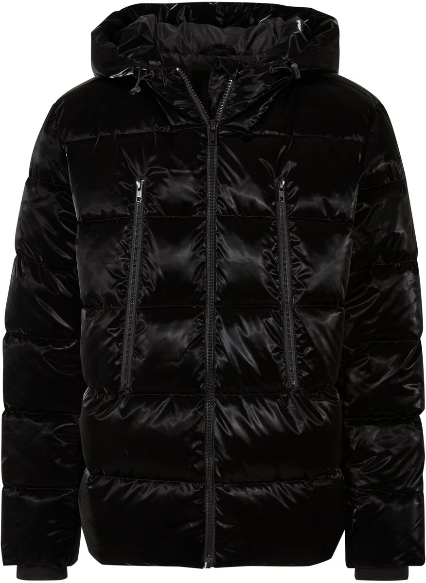 Urban Classics Winterjacke - Shark Skin Puffer Jacket - S bis XXL - für Männer - Größe L - schwarz von Urban Classics