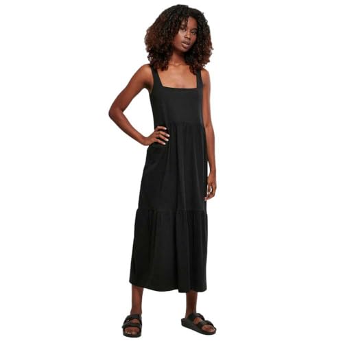 Urban Classics Women's Ladies 7/8 Length Valance Summer Dress Kleid, Black, 4XL von Urban Classics