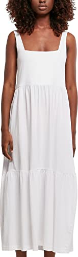 Urban Classics Women's Ladies 7/8 Length Valance Summer Dress Kleid, White, 5XL von Urban Classics