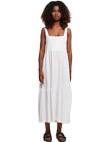 Urban Classics Women's Ladies 7/8 Length Valance Summer Dress Kleid, White, 5XL von Urban Classics