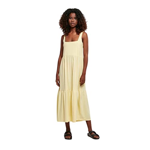 Urban Classics Women's Ladies 7/8 Length Valance Summer Dress Kleid, softyellow, S von Urban Classics